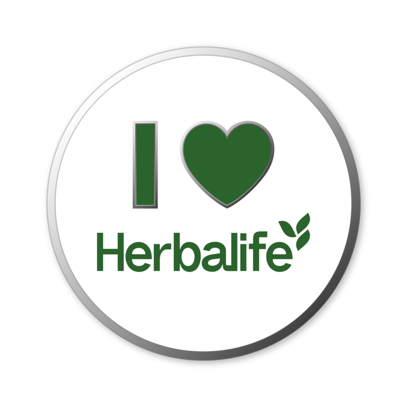 Pin I Love Herbalife Silver